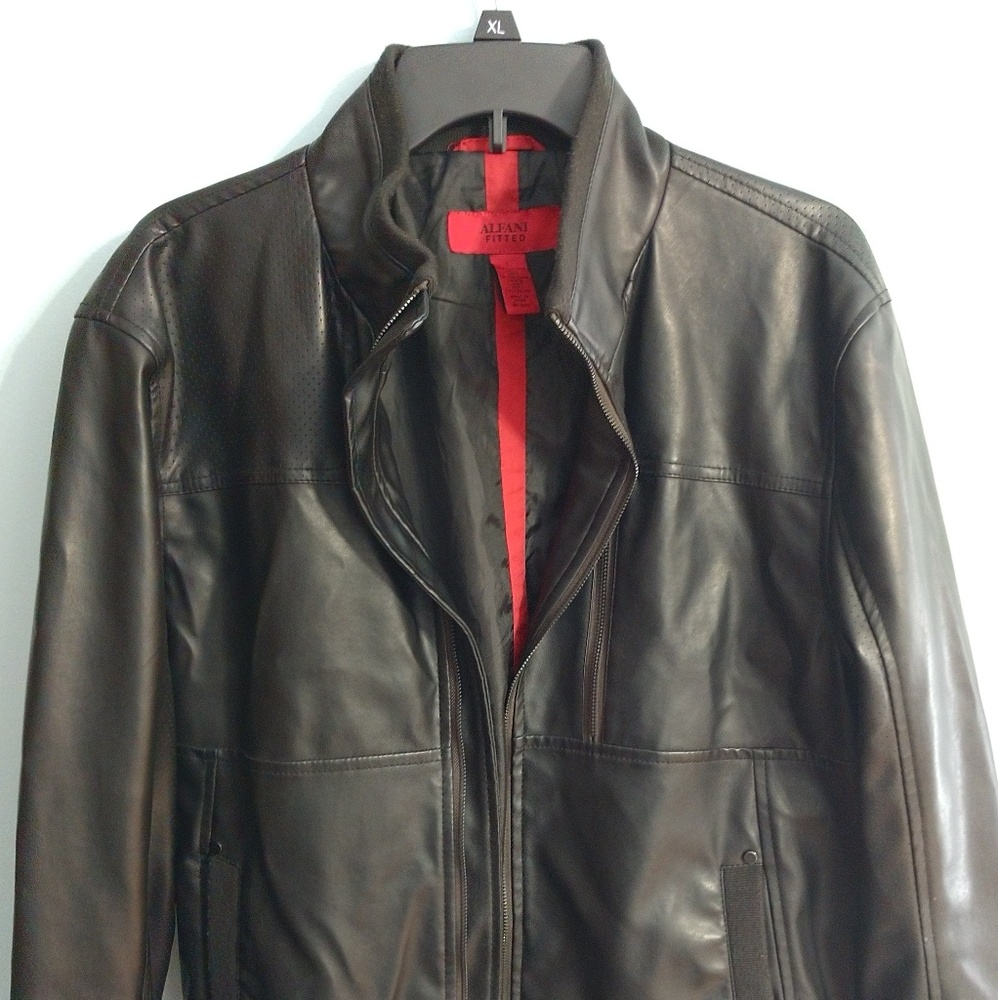 Faux Leather Alfani fitted jacket